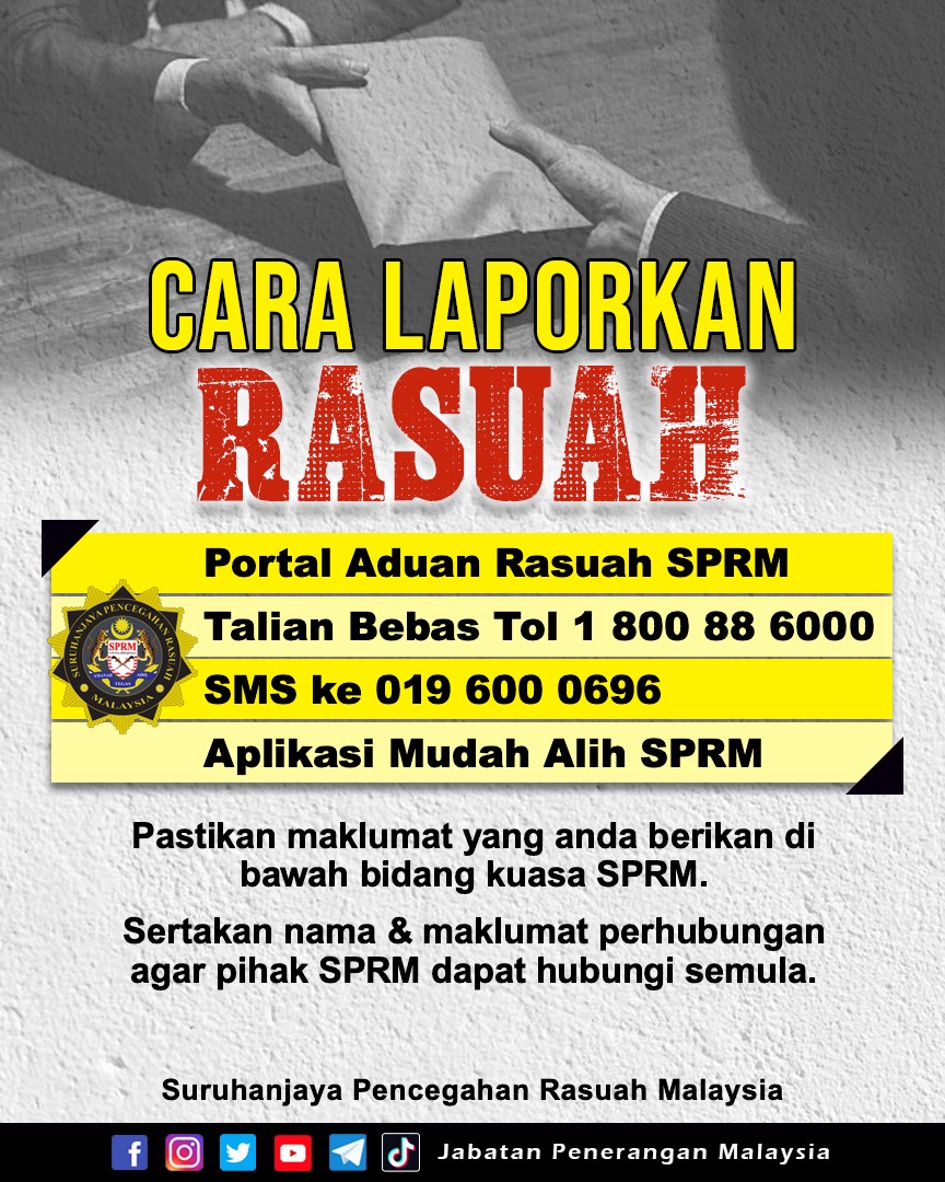 Cara laporkan rasuah dengan betul - THE MALAYSIA PRESS