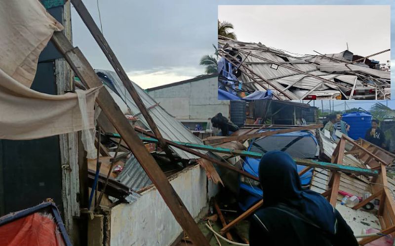 103 rumah, masjid dan 20 kenderaan terjejas angin kencang