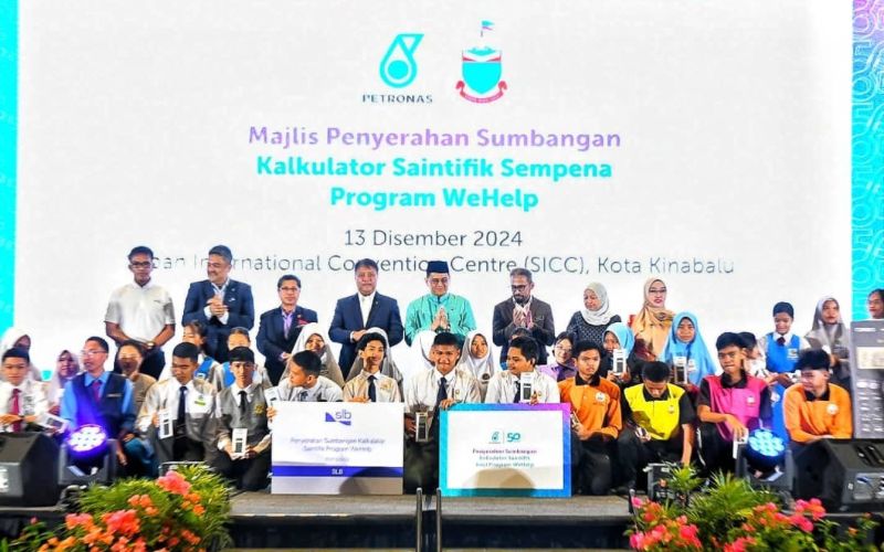Yayasan Petronas, Petronas Floating LNG (PFLNG) dan SLB sumbang 17,190 kalkulator saintifik kepada pelajar Sabah