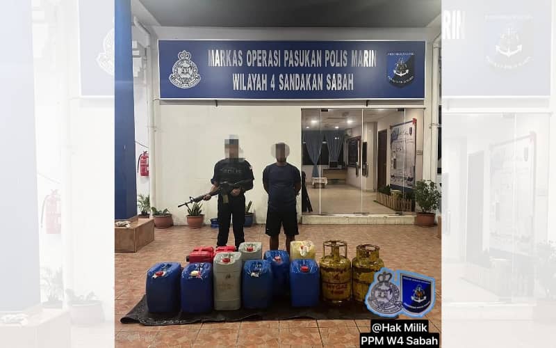 Polis Marin Sandakan tahan lelaki, rampas barangan seludup RM8,332