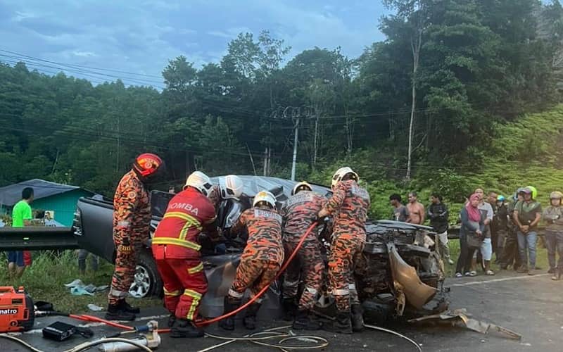 Pemandu kenderaan pacuan empat roda maut bertembung lori 10 tan