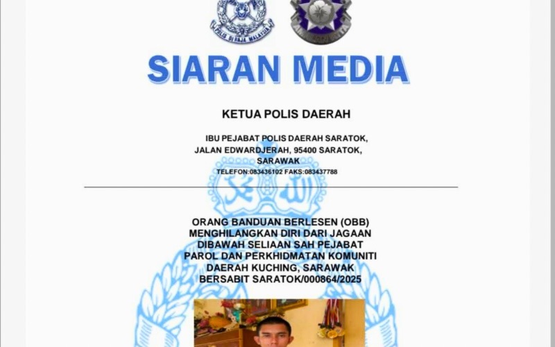 Polis buru banduan larikan diri