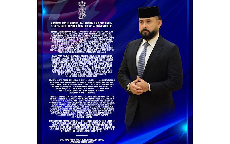 TMJ titah KKM segerakan isu kekurangan petugas hospital