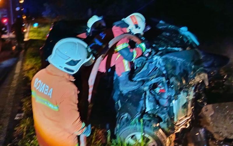 Pemandu maut kenderaan terbabas di Jalan Oya-Dalat