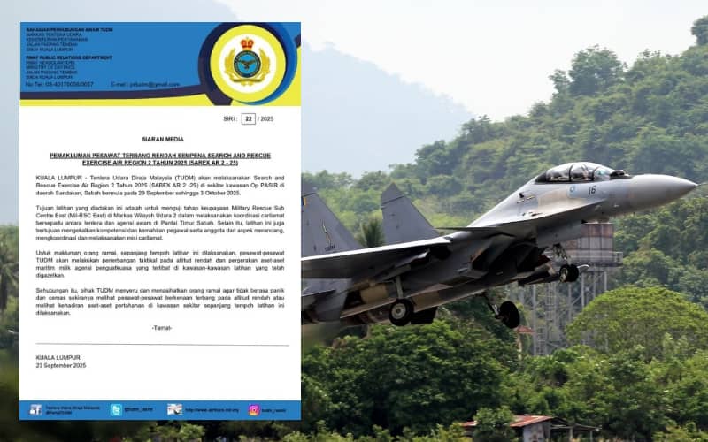 TUDM adakan latihan penerbangan taktikal rendah di Sandakan