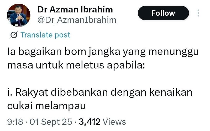 Bom jangka atau politik murahan?