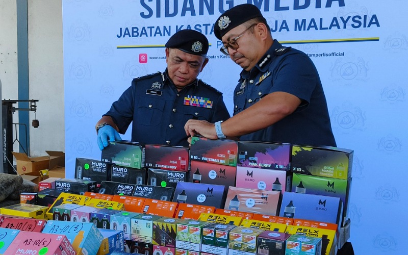 Kastam Perlis patahkan cubaan seludup vape RM12.39 juta