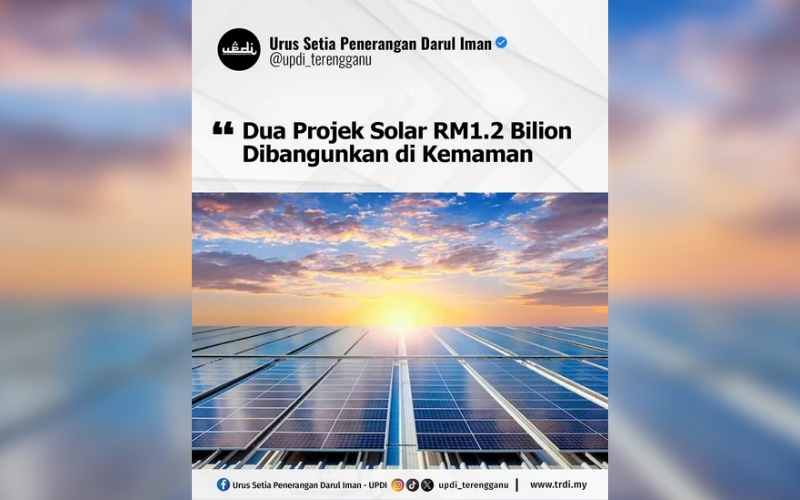Projek solar RM1.2 bilion: Hakikatnya usaha Kerajaan Persekutuan, bukan Terengganu