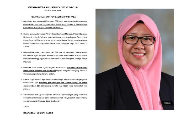 Munira mohon cuti khas, kawalan tambang penerbangan bagi pengundi luar Sabah