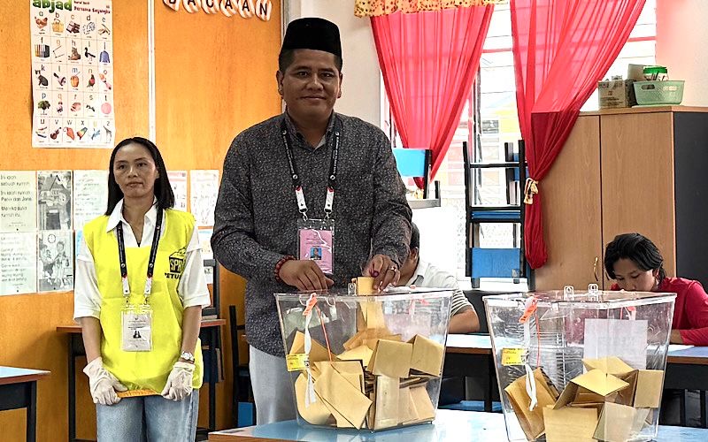Zaidi selesai buang undi, harap kerajaan baharu fokus kebajikan dan pembangunan Sabah