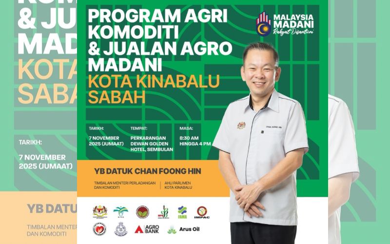 Minyak masak percuma di Program Agrikomoditi & Jualan Agro MADANI di KK Jumaat ini