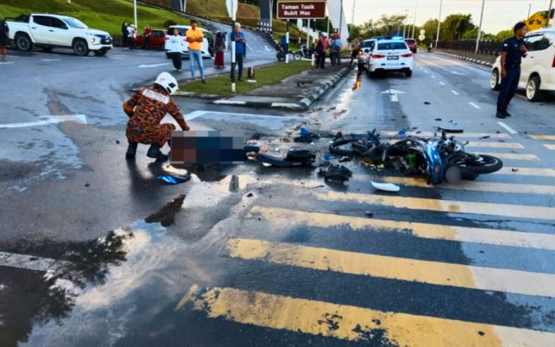 Penunggang motosikal maut, dua cedera dalam kemalangan di Taman Tasik Bukit Mas