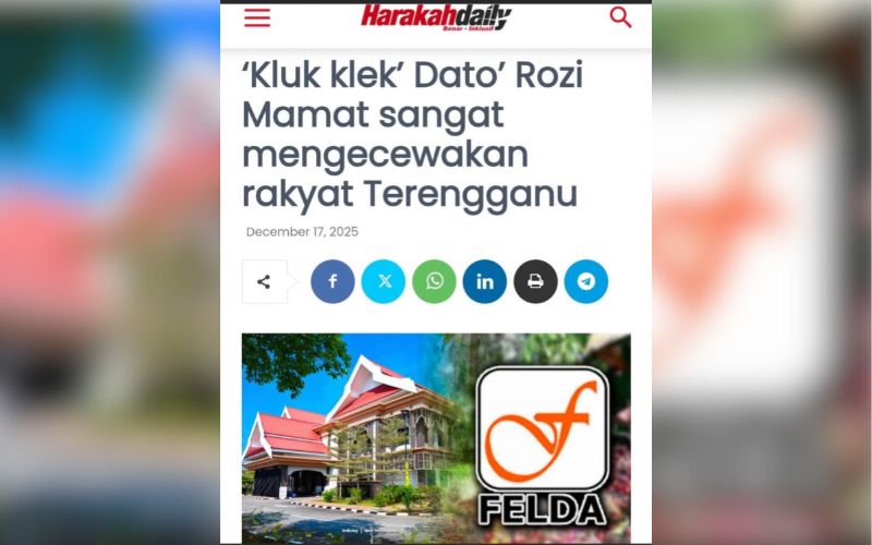 Isu tanah FELDA: Bila gagal urus, orang lain dipersalah
