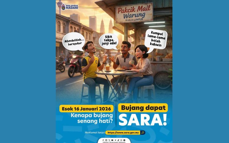Golongan bujang syukur bantuan SARA 2026