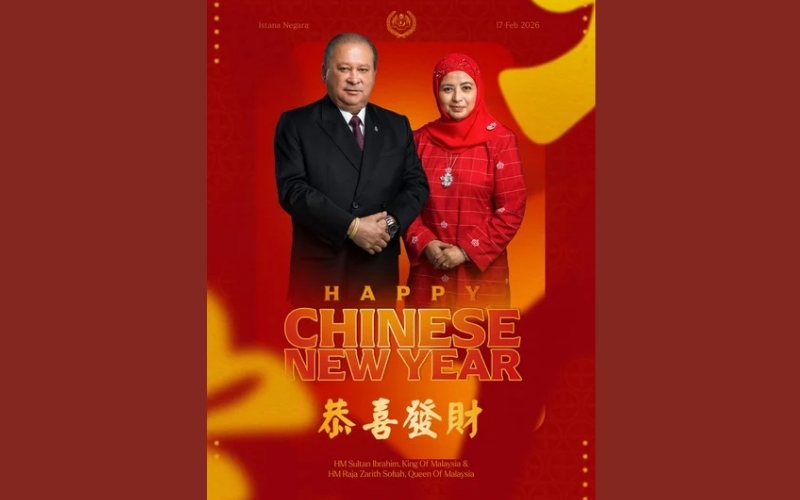 Agong, Permaisuri zahir ucapan Tahun Baharu Cina