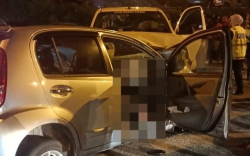 Tiga sekeluarga maut dirempuh Hilux di Batu Gajah