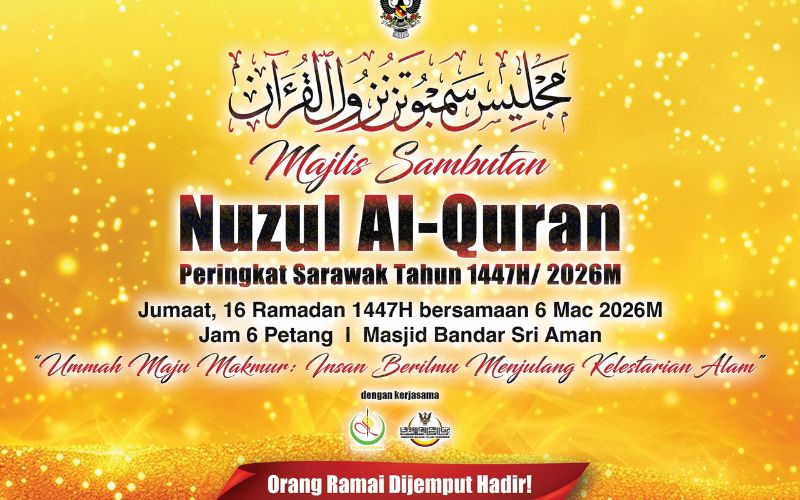 Sri Aman tuan rumah sambutan Nuzul Al-Quran peringkat Sarawak 6 Mac ini