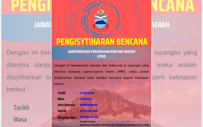 Kebakaran besar diisytihar bencana di Kota Belud