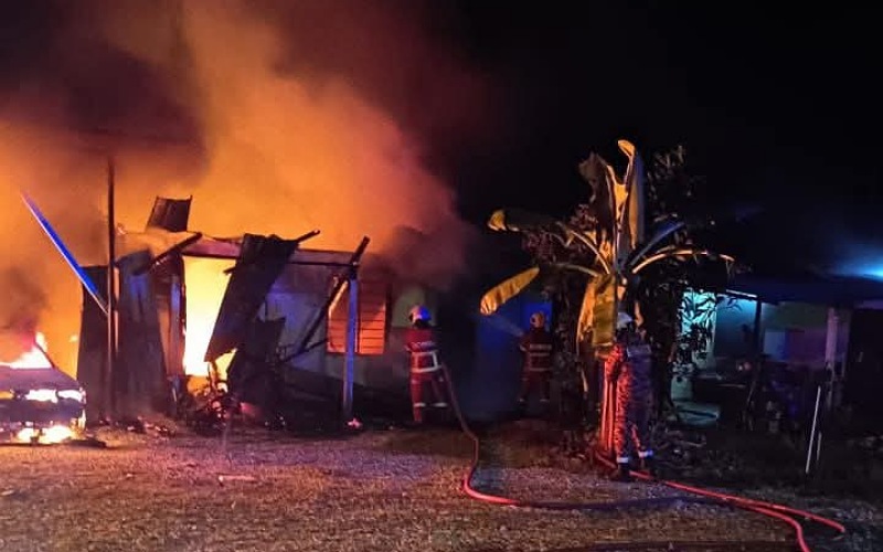 Lima sekeluarga maut kebakaran di Pamah Kulat