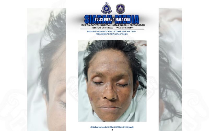 Mayat wanita tanpa identiti terapung di perairan Pulau Gaya, polis mohon waris tampil