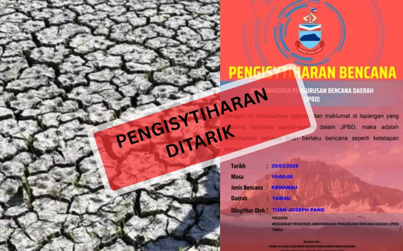 Keadaan terkawal, pengisytiharan kemarau di Tawau ditarik balik