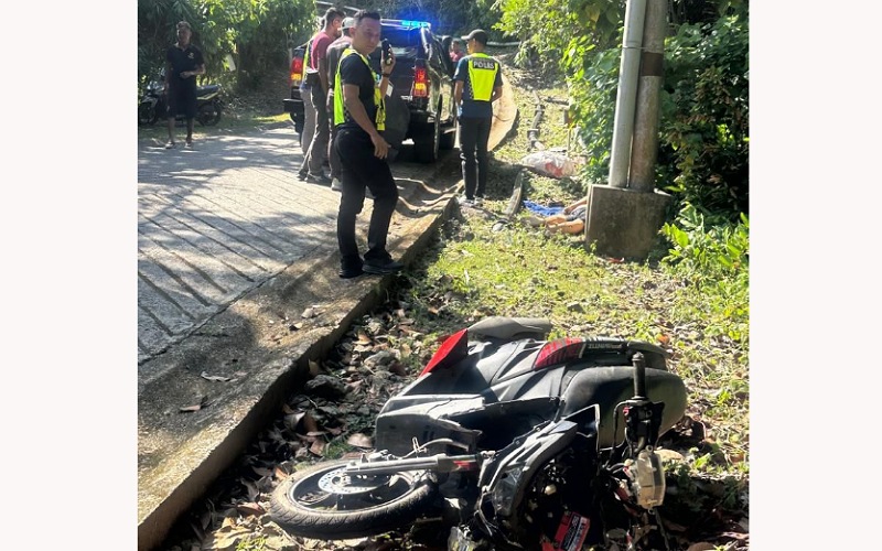 Tiga beranak maut motosikal terbabas sendiri di Pulau Tioman