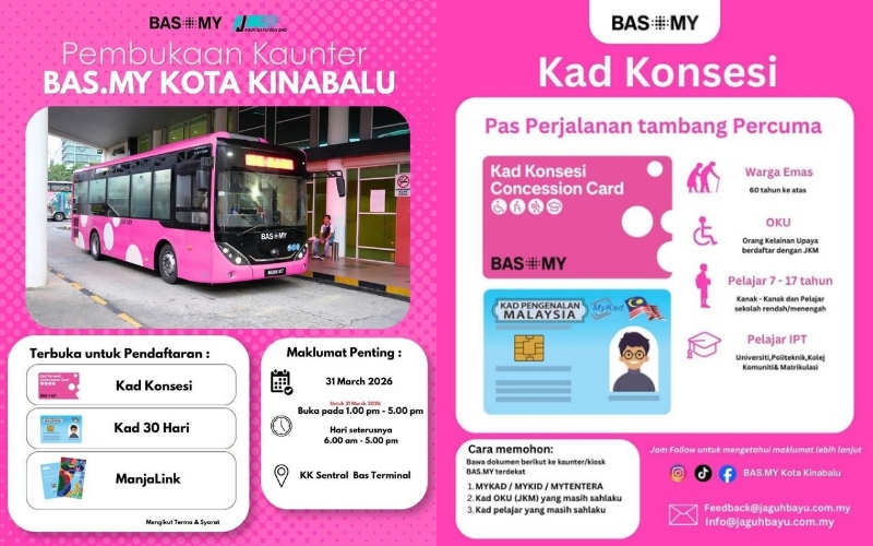 ‎BAS.MY Kota Kinabalu kini mula beroperasi