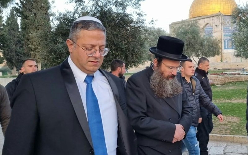 Menteri zionis biadab masuk kawasan Masjid Al-Aqsa