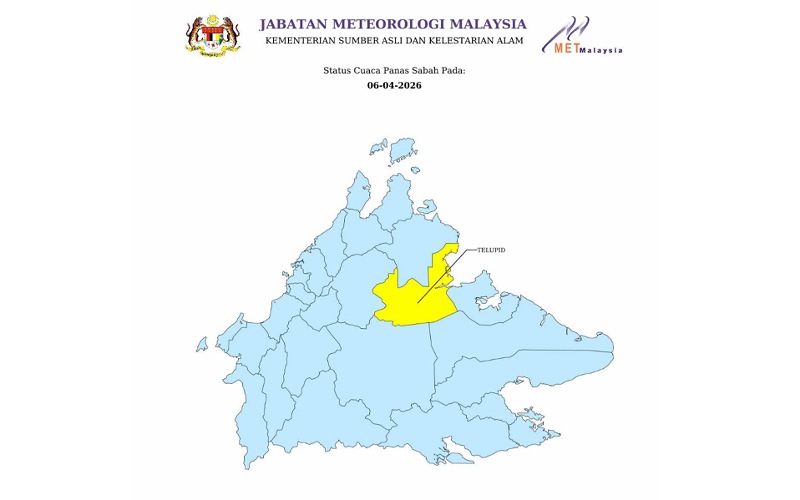Telupid alami cuaca panas tahap berjaga-jaga, suhu cecah 37°C