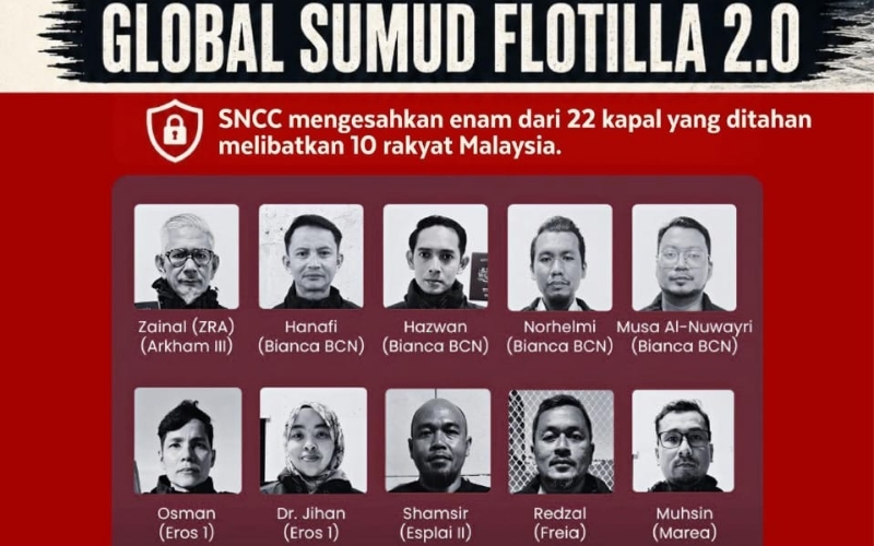 Malaysia gesa tindakan segera lindungi aktivis GSF, termasuk 10 rakyat negara ini