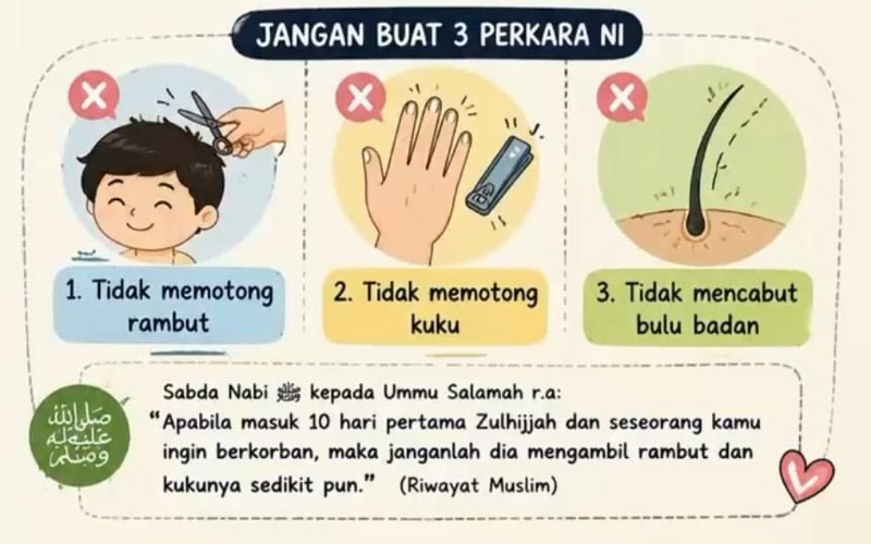 Pantang larang untuk mereka yang melakukan ibadah korban