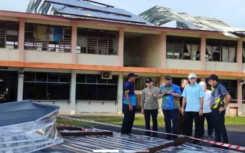 Empat sekolah di Kepala Batas rosak dibadai ribut