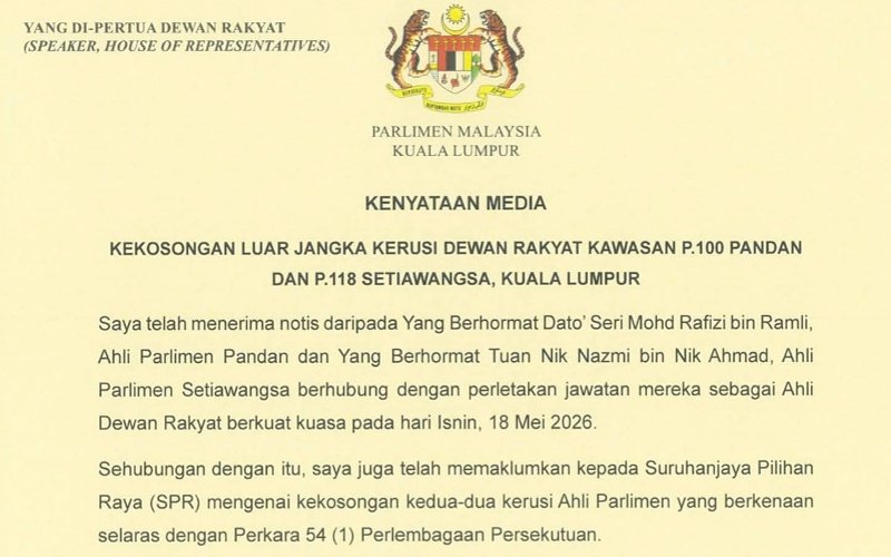SPR tentukan jika perlu buat PRK Pandan, Setiawangsa
