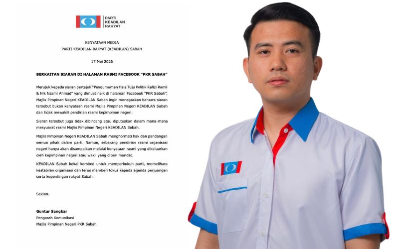 PKR Sabah nafi siaran langsung di sosial medianya wakili pendirian rasmi negeri