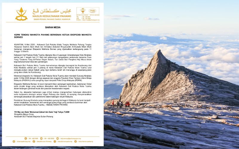 Tengku Mahkota Pahang daki Gunung Kinabalu sempena Ekspedisi Mahkota Borneo
