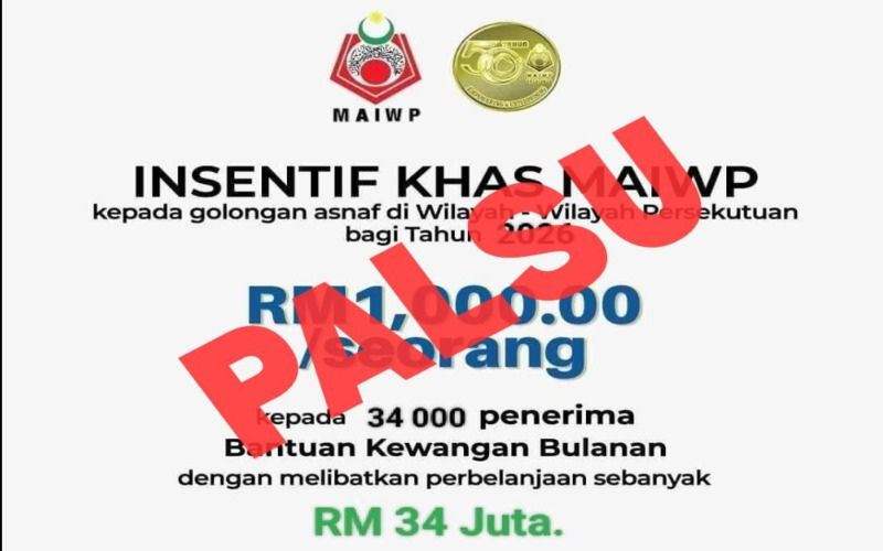 Hebahan palsu, MAIWP nafi pemberian insentif khas RM1,000