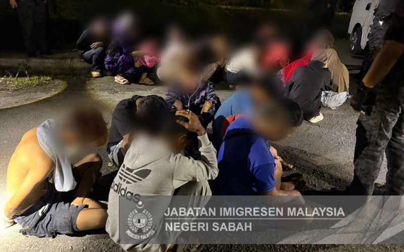 132 warga asing ditahan dalam operasi Imigresen Sabah