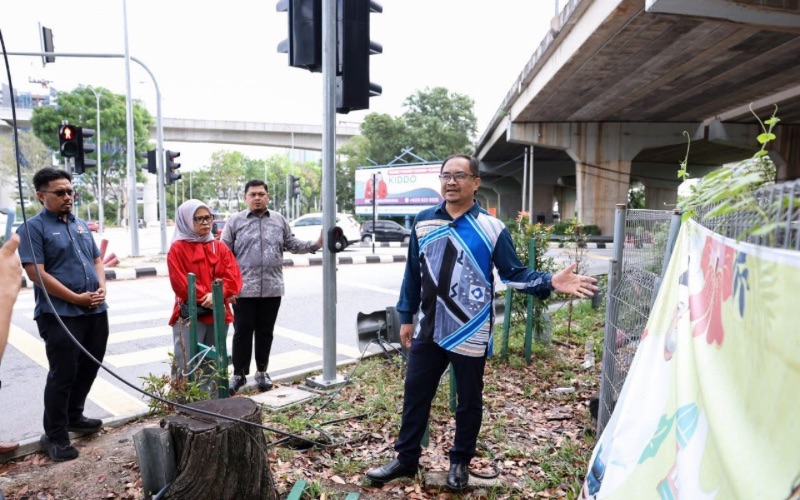 MP Shah Alam tinjau laluan pejalan kaki stesen LRT Stadium Shah Alam 