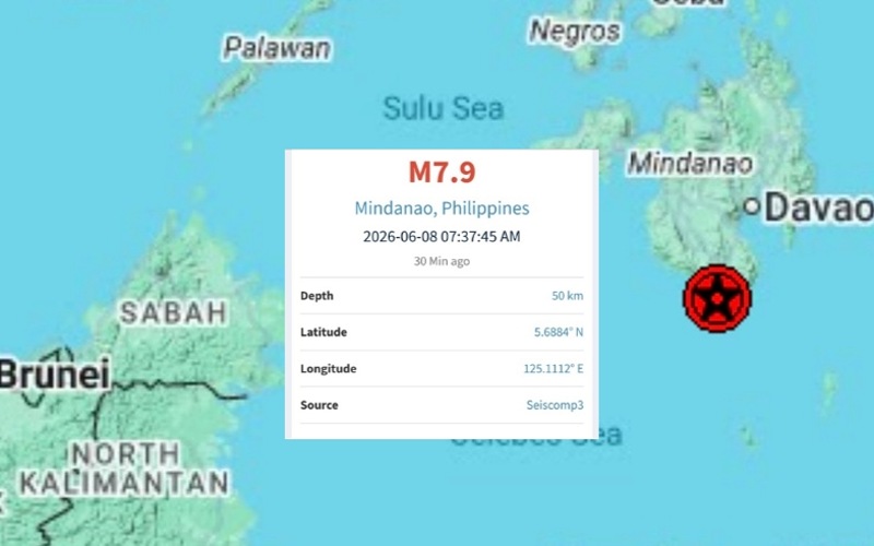 Gempa bumi Filipina: Tawau, Kunak rasai gegaran selama 10 saat