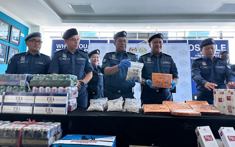 Kastam Sabah tumpas cubaan seludup dadah, rokok, minuman keras bernilai lebih RM4 juta