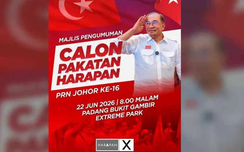 Anwar umum calon PH PRN Johor di Bukit Gambir esok