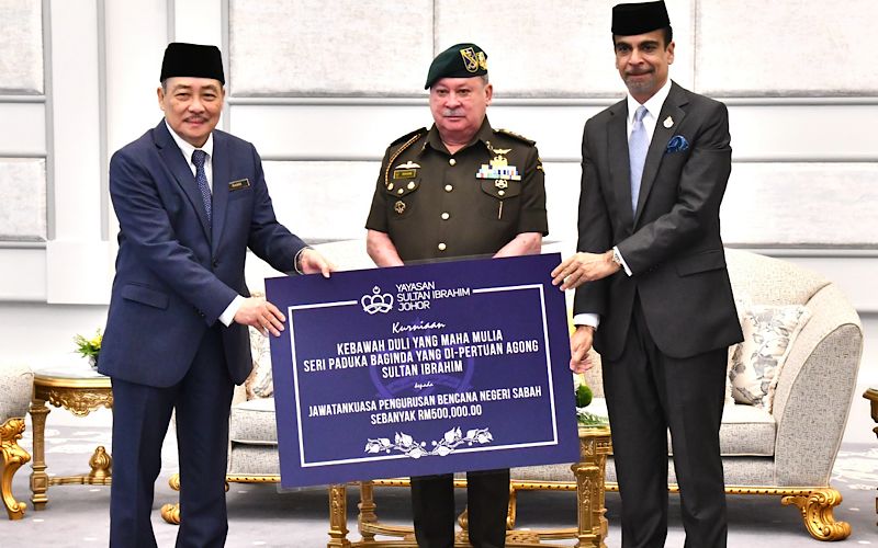 Agong kurnia RM500,000 kepada mangsa kebakaran di Kudat, Sandakan