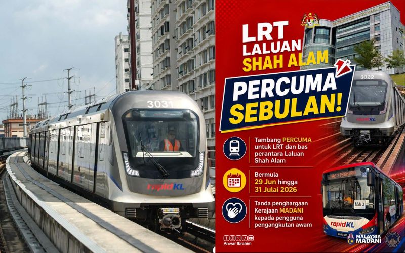 Anwar umum sebulan tambang percuma LRT3 Shah Alam, operasi bermula esok
