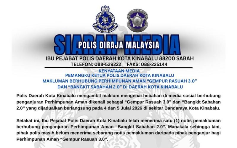 Polis beri amaran tindakan tegas jika langgar undang-undang ketika perhimpunan