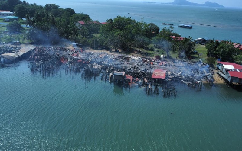 28 rumah musnah dijilat api di Pulau Nunuyan Laut
