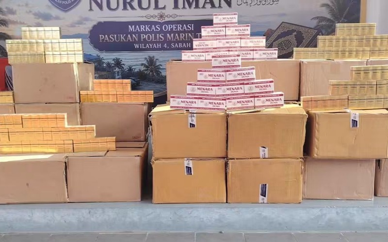 Marin Sabah tumpas penyeludupan rokok, rampasan lebih RM601,000