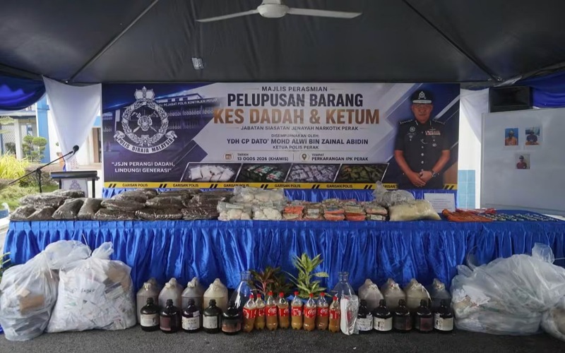 RM4.08 juta dadah, ketum dilupus, 12,916 pesalah ditahan – Polis Perak