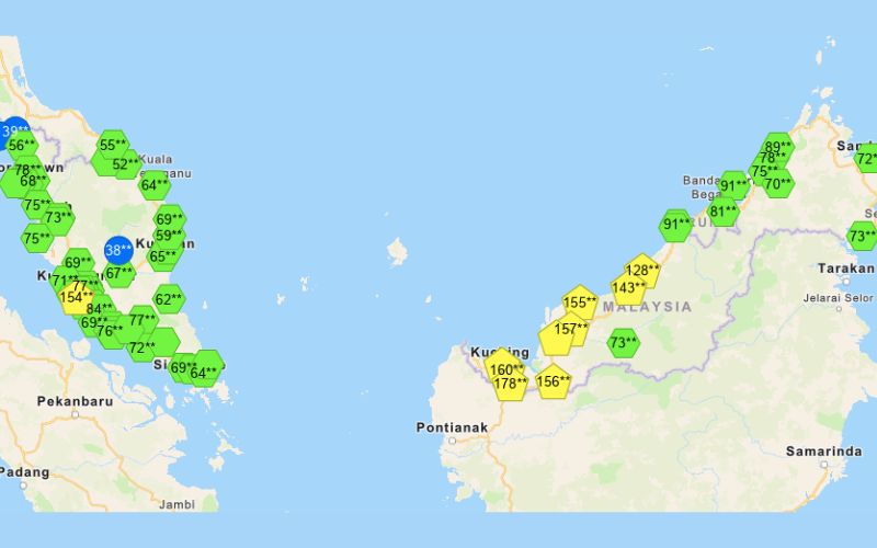 Jerebu: Sembilan kawasan Sarawak dan Johan Setia catat IPU tidak sihat