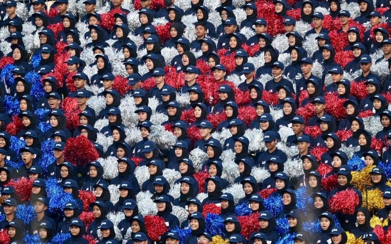 Formasi grafik manusia tahun ini lebih mencabar