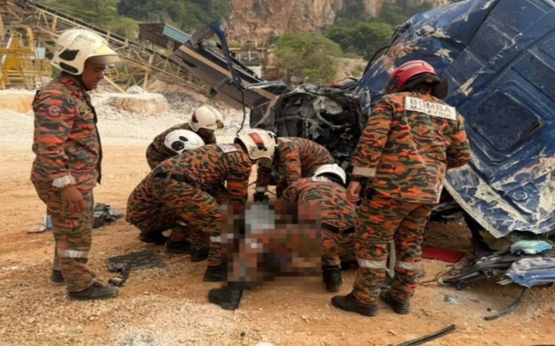 Pemandu lori maut dihempap runtuhan batu di kuari